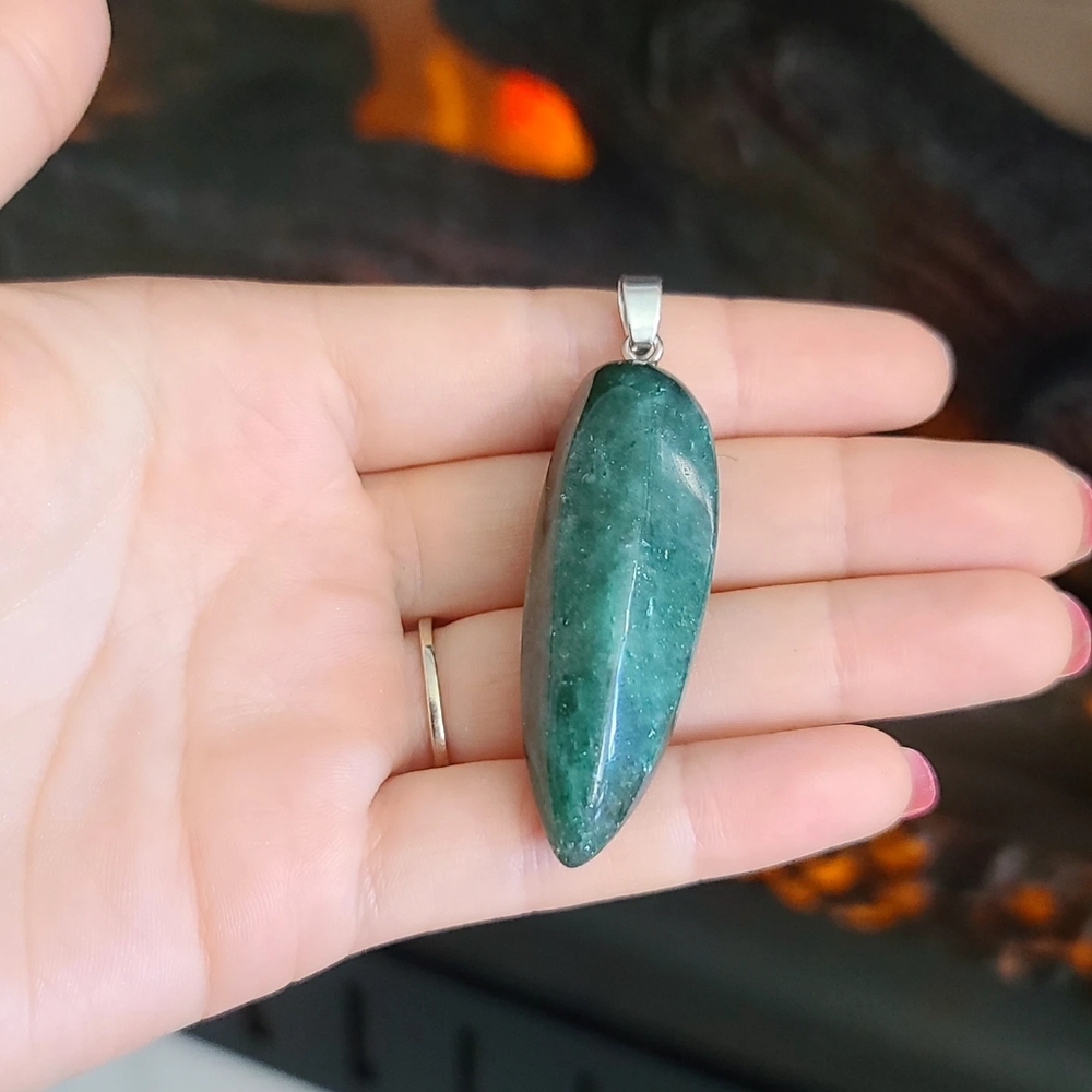 Beautiful Green Jasper Pendant